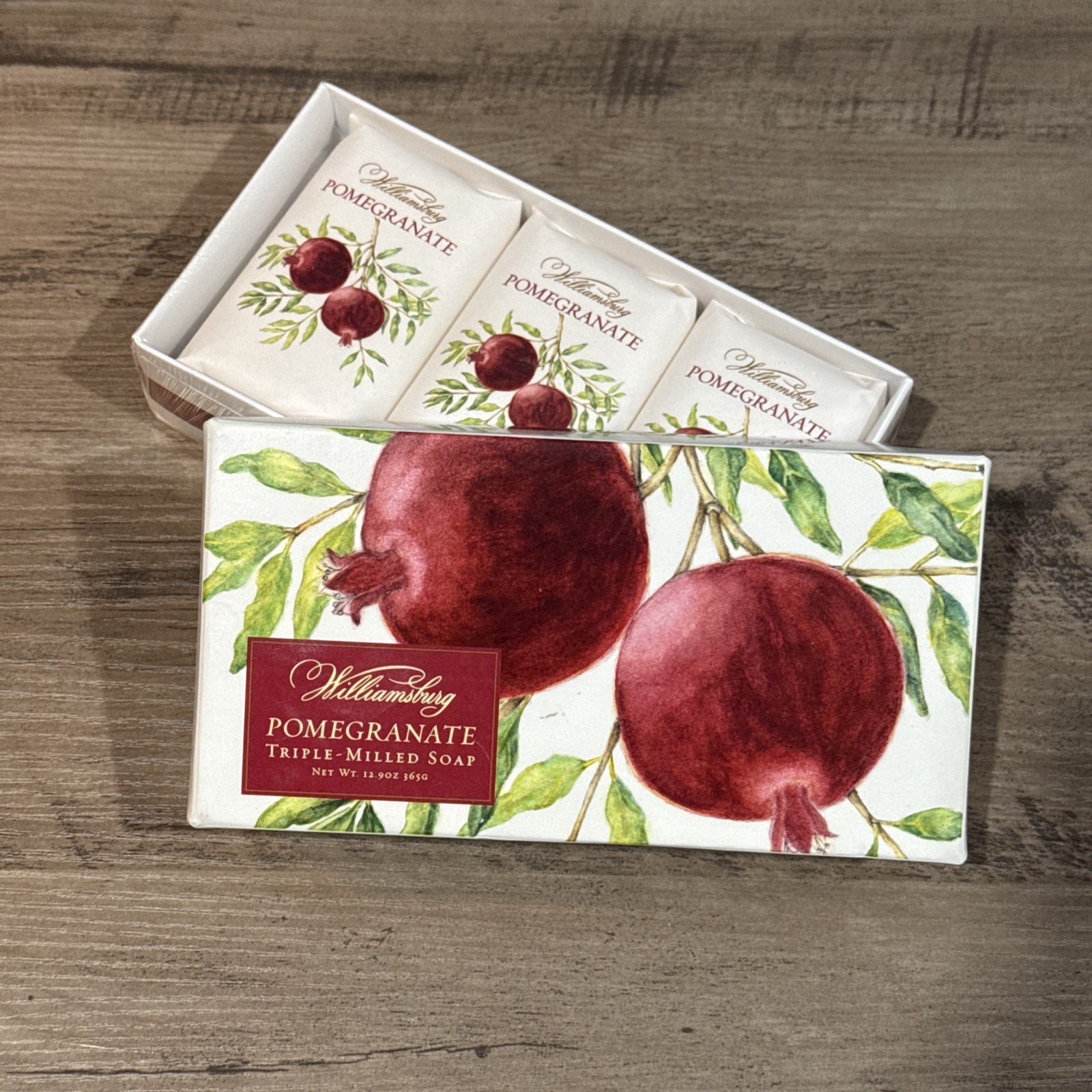 Williamsburg Pomegranate Triple Milled (3) Bars Soap – NEW