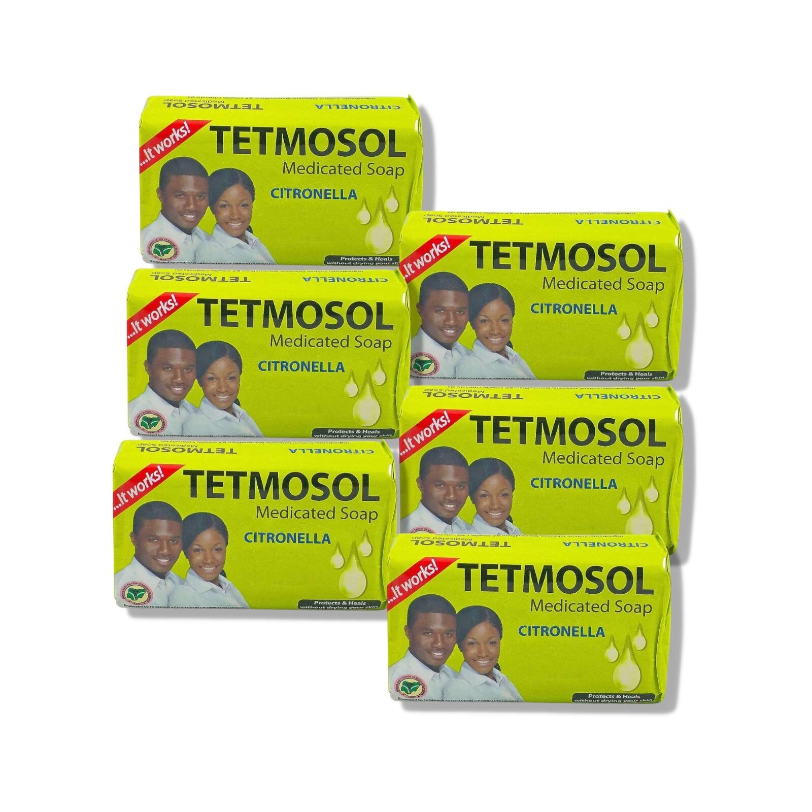 6 X Tetmosol Medicated Soap Citronella LOT OF 6 SOAPS. USA SELLER