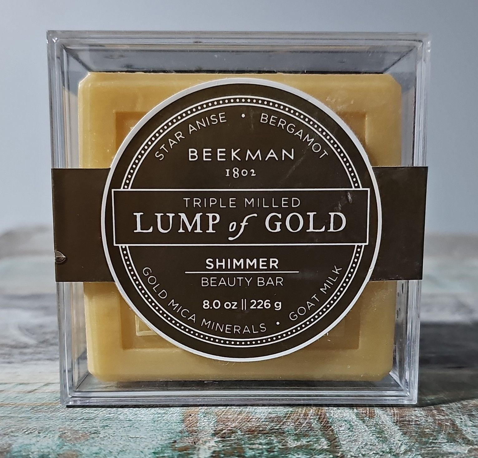 Beekman 1802 Triple Milled Shimmer Beauty Bar Soap Star Anise Bergamot 8 oz