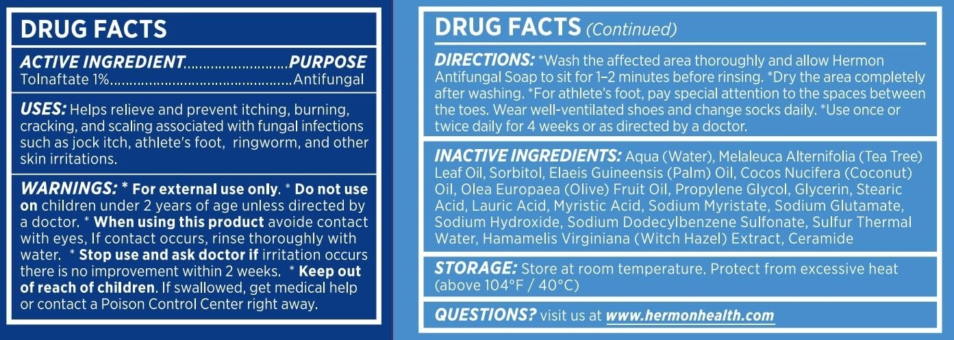 Antifungal Soap Bar with Tea Tree Oil – Soothes Jock Itch, Athlete’s Foot & Ring