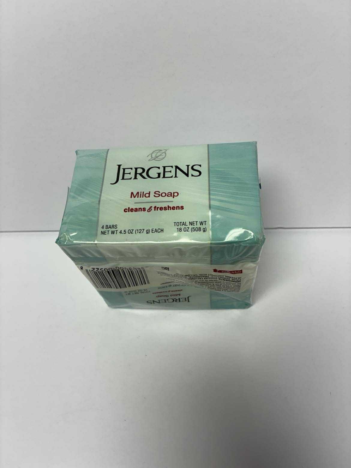 Jergens Mild Soap Cleans & Freshens (1) Package with (4) 4.5 Oz Bars