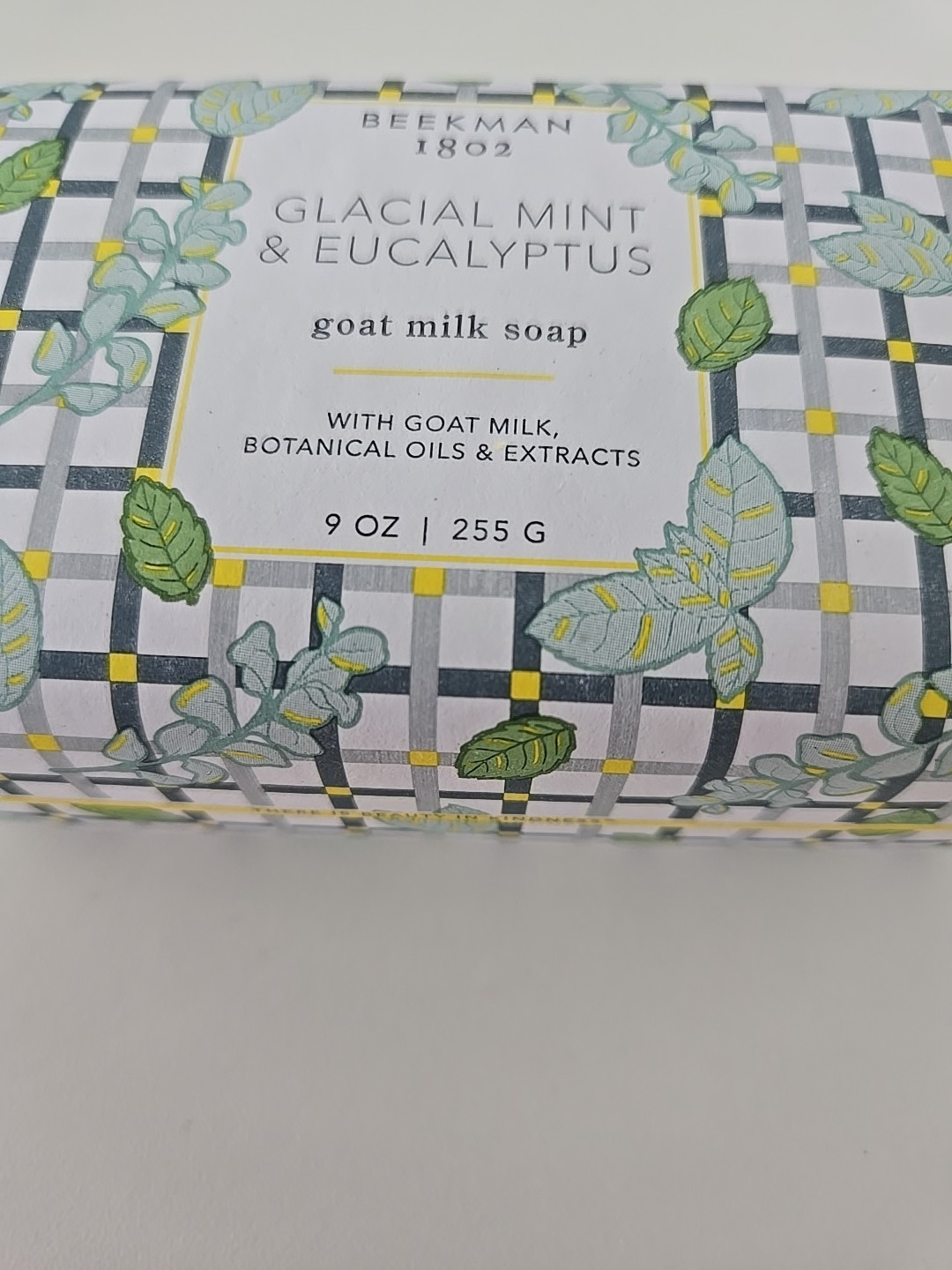 Beekman 1802 Goat Milk Bar Bath Soap Glacial Mint & Eucalyptus Jumbo 9 oz NEW
