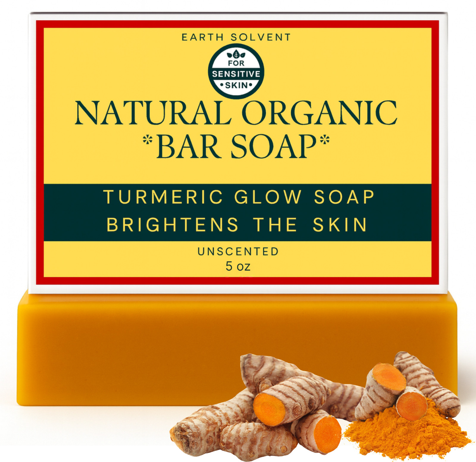 BUY 2 & Get 1 FREE Natural Organic Bar Soap For Sensitive Skin 5oz UNSCENTED