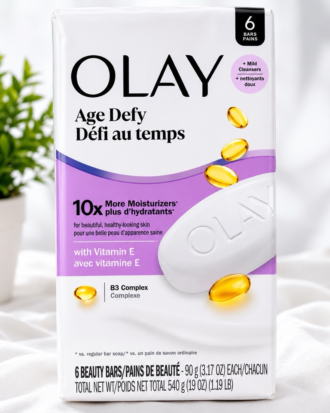 Olay Age Defy Beauty Bars with Vitamin E 6 Count 3.17 oz Each New Sealed