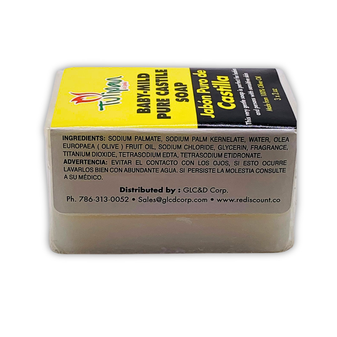 Set of 3 Baby Mild Pure Castile Soaps – Jabon Puro de Castilla 2 oz