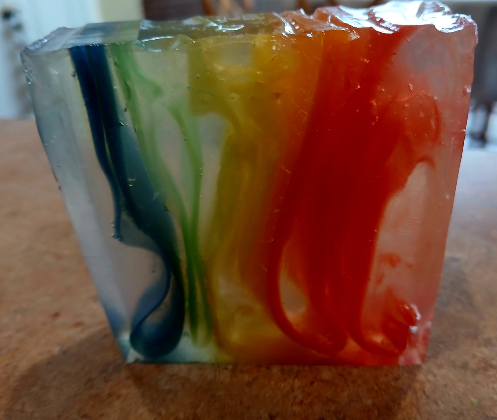 Rainbow Handmade Soap! Scent Is CHRISTMAS SPLENDOR.