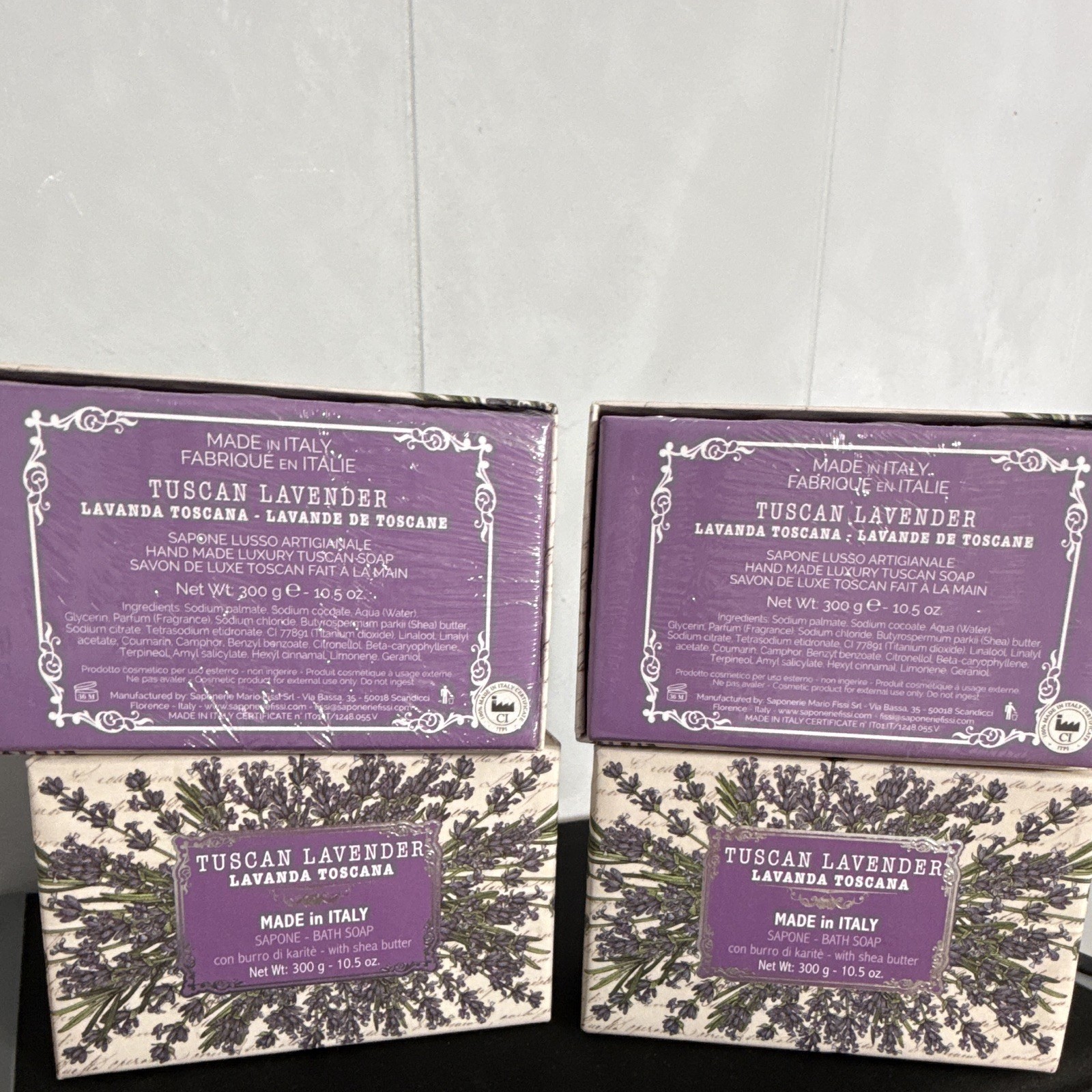 Indulge in Luxury: 4-Pack La Florentina Tuscan Lavender Shea Butter Soap 10.5 oz