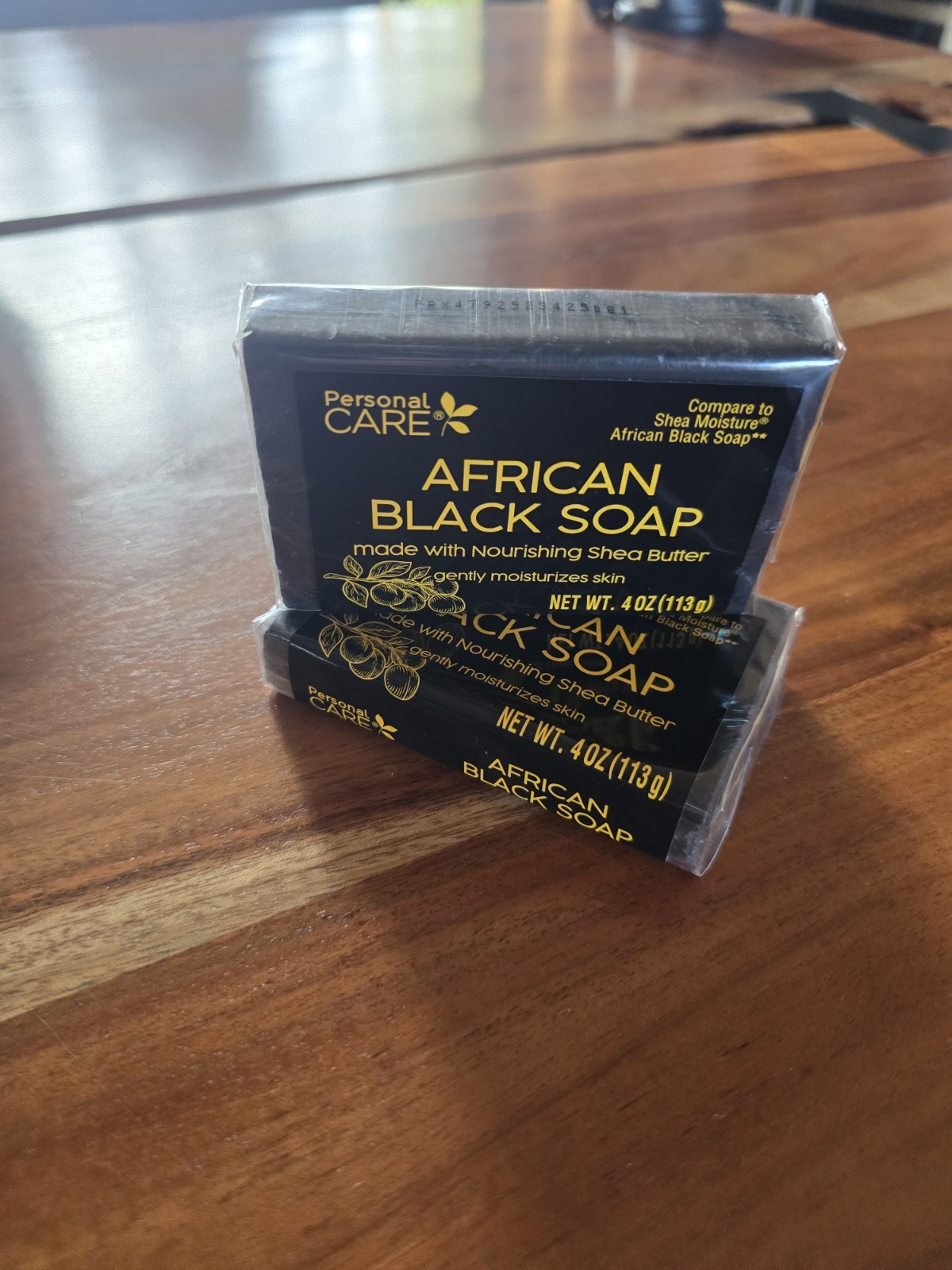 2pk Personal Care African Black Soap With Shea Butter 4oz Bar New