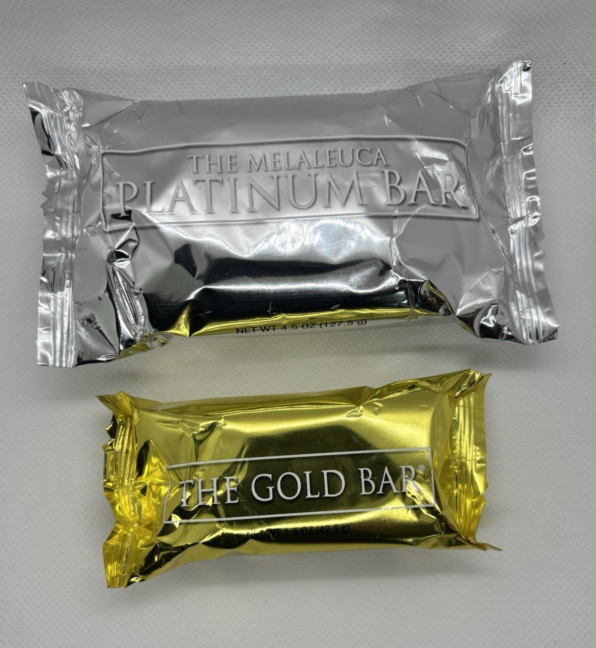 Melaleuca Body Bar Soap Multipack 4.5 oz The Platinum Bar & The Gold Bar is 1.5