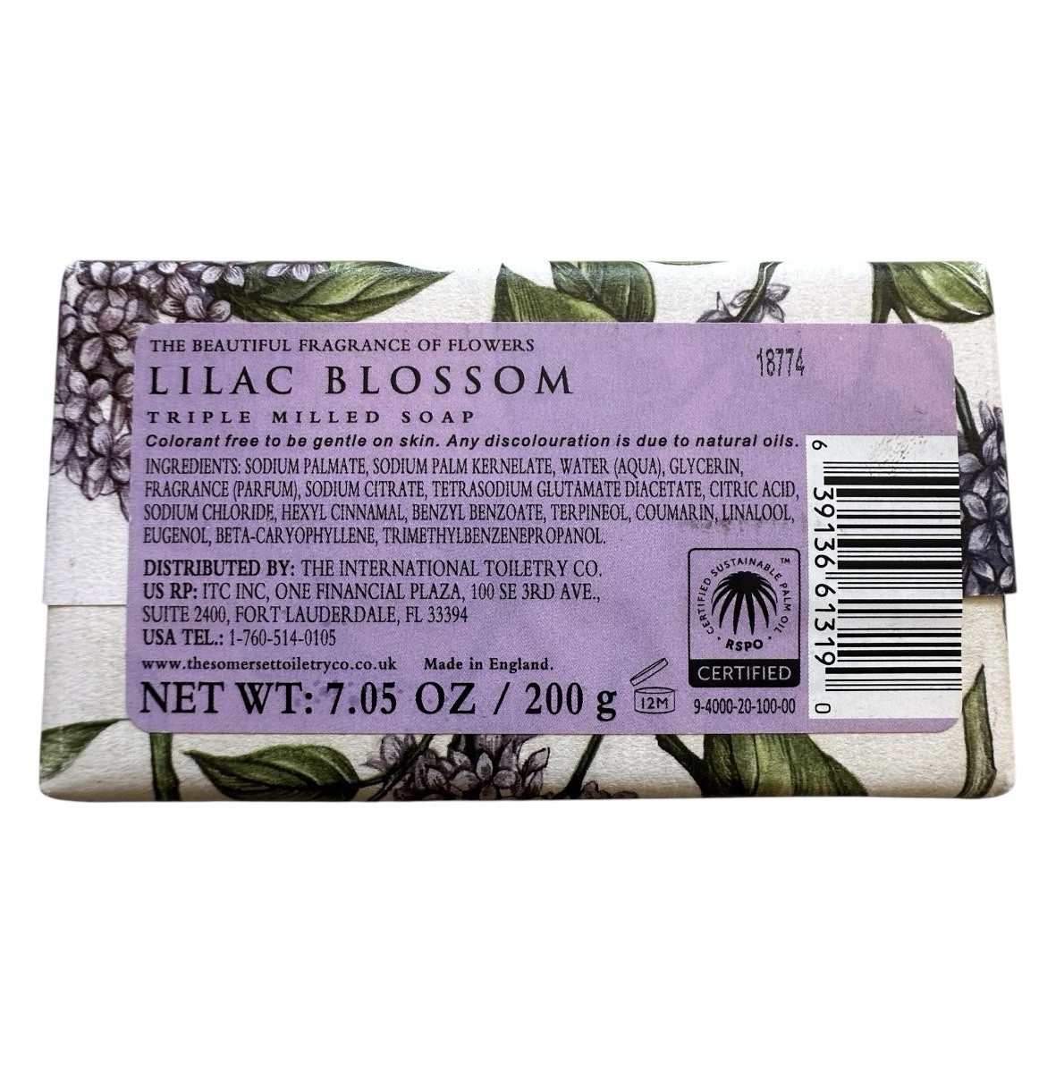 Aromas Artesanales de Antigua (AAA) Lilac Blossom Triple Milled Soap 7.05oz 200g