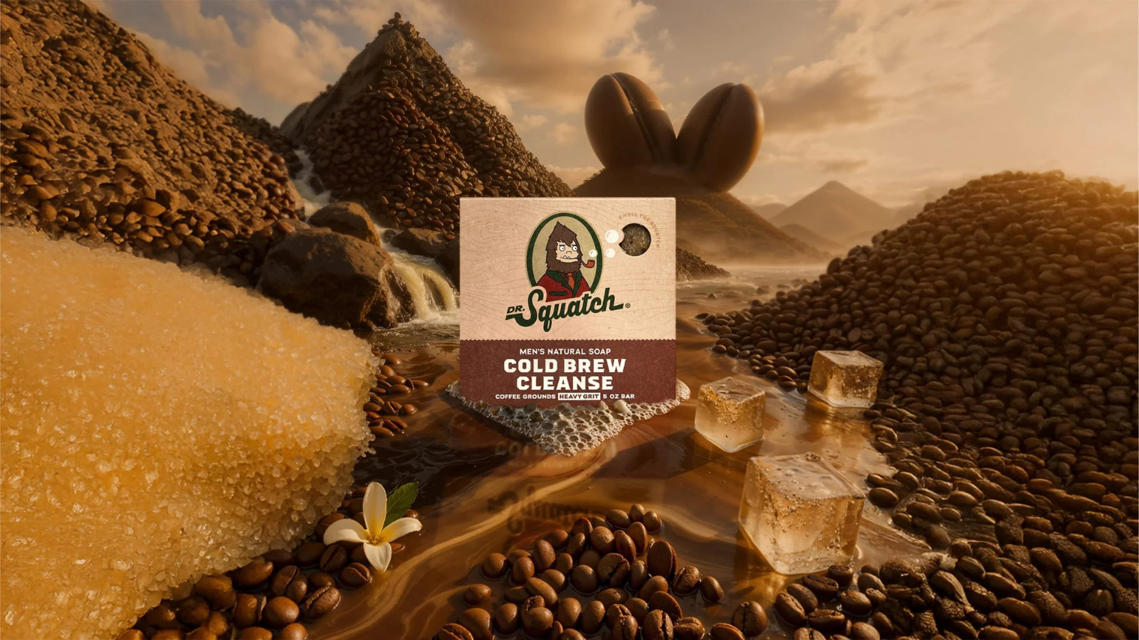 Dr. Squatch Cold Brew Cleanse Coffee Soap Bar | 5 Ounces [ Pack of 3]