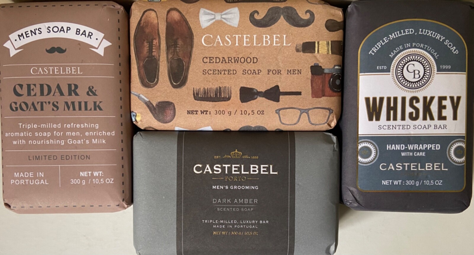 MEN’S Castelbel JUMBO-Sized SCENTED Soap Bars (10.5 OZ) —Your Choice