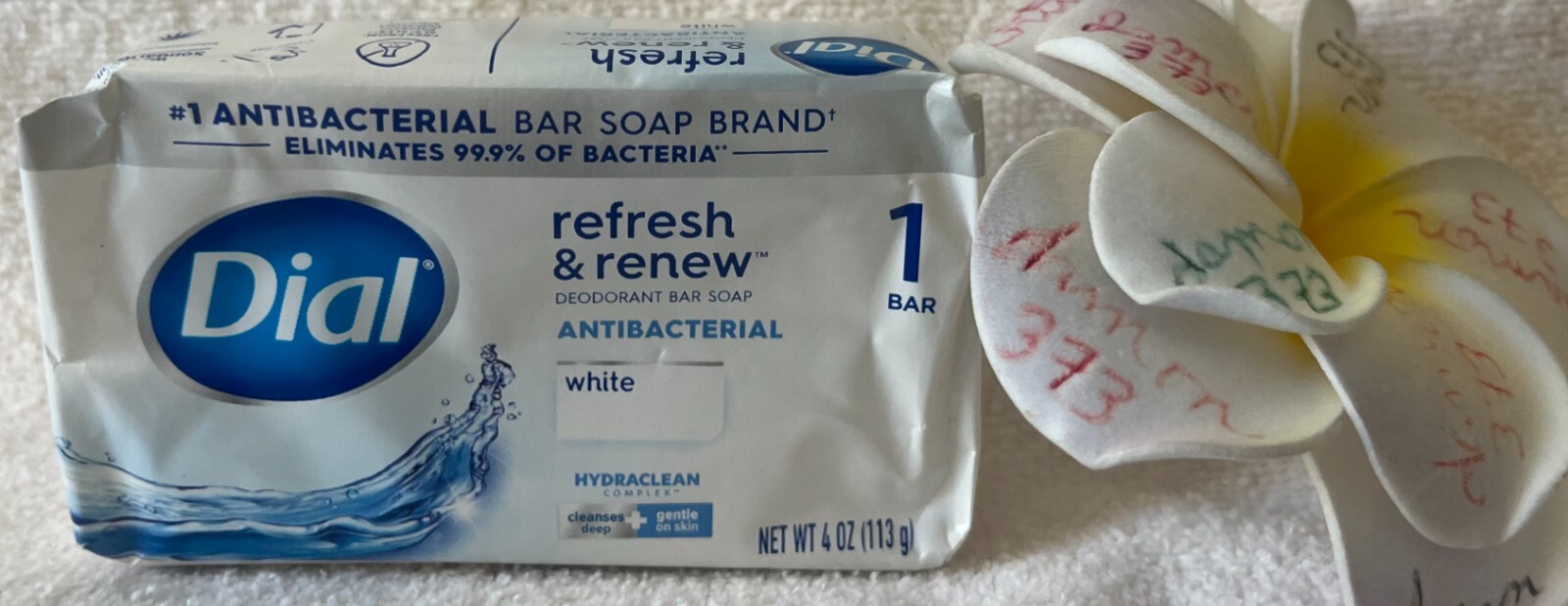 DIAL*WHITE*ANTIBACTERIAL Refresh & Renew DEODORANT SOAP~~4 OZ/113 g~~NEW/SEALED