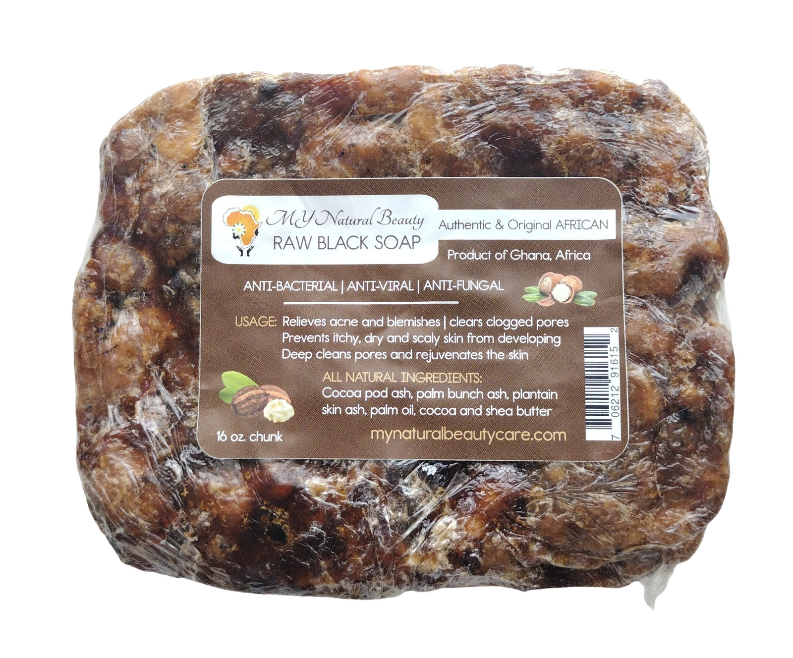 Black Soap – 1 lb Block (RAW) UNCUT