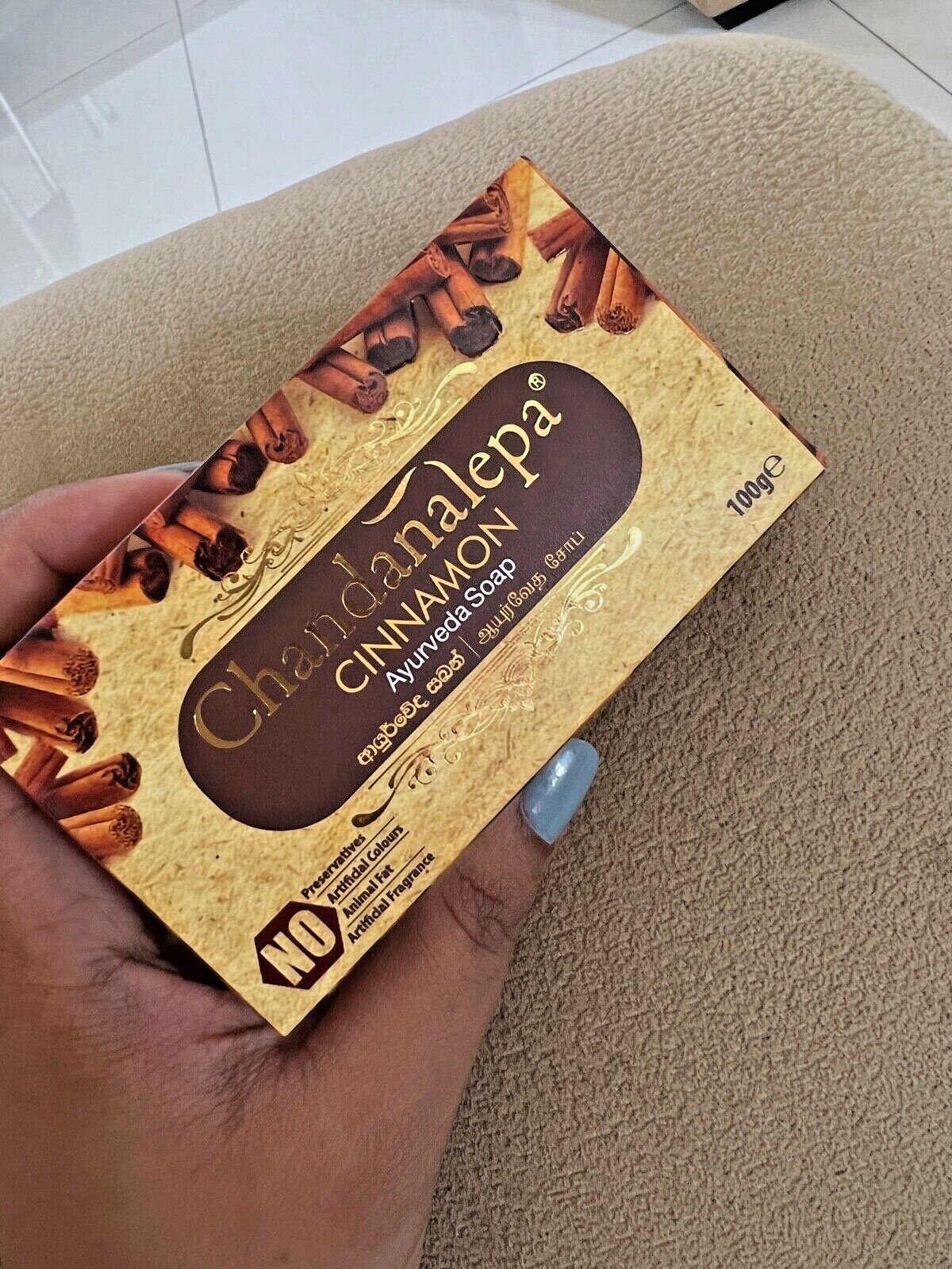 Cinnamon Ayurveda Herbal Soap Sri Lanka (Chandanalepa) 100g