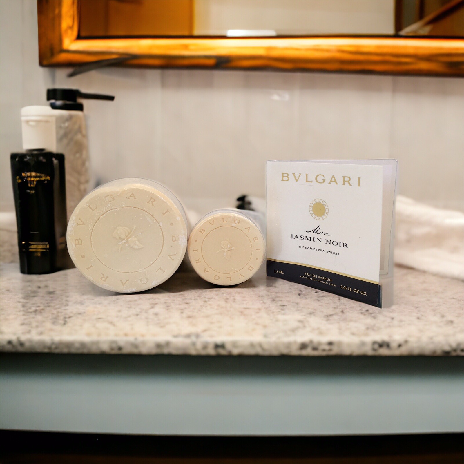 Lot of 2 Bvlgari ~ Au the Blanc (White Tea) Savon Soaps Sealed 5.3oz. + 1.76oz.