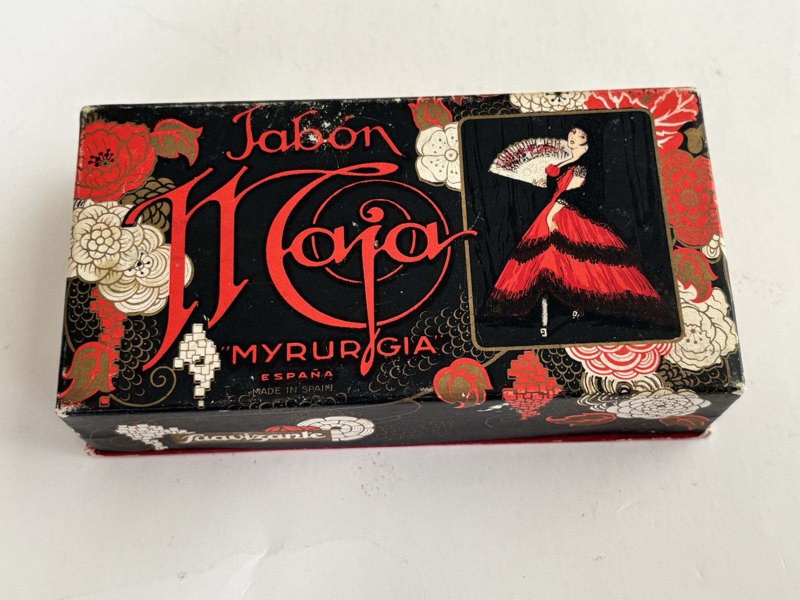 Vintage Myrurgia Maja Flor de Blason Soap Lot Spain Jabon Fan Boxed Vanity