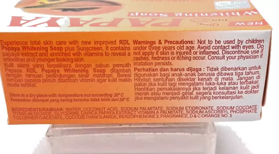 10PCS RDL Papaya All Natural Whitening Soap with Vitamin A, C & E- FREE SHIPPING