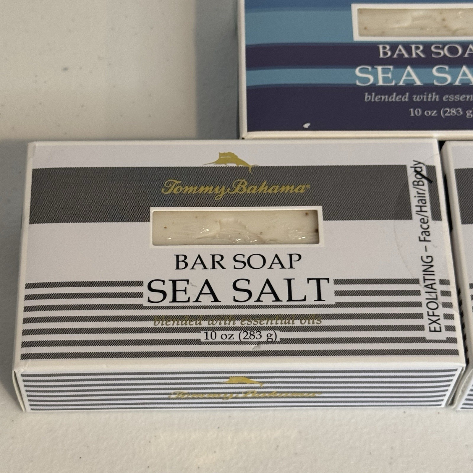 3-Pack Tommy Bahama ~ Sea Salt Bar Soap for Men with Essential Oils 10 oz Each