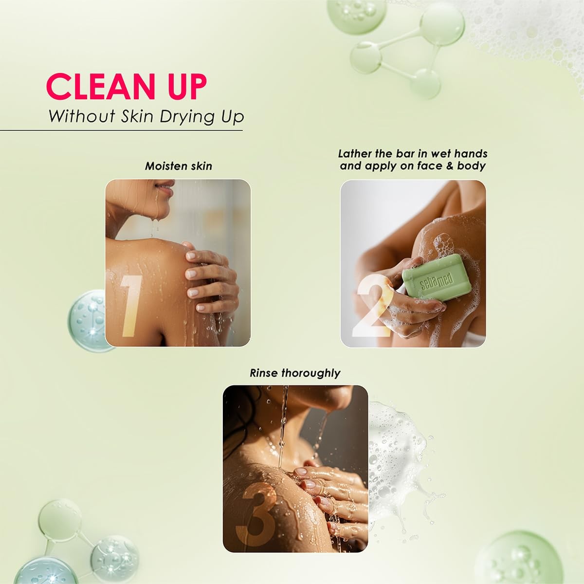 Sebamed Cleansing Bar 100g Pack of 3 pH 5.5 Face & Body