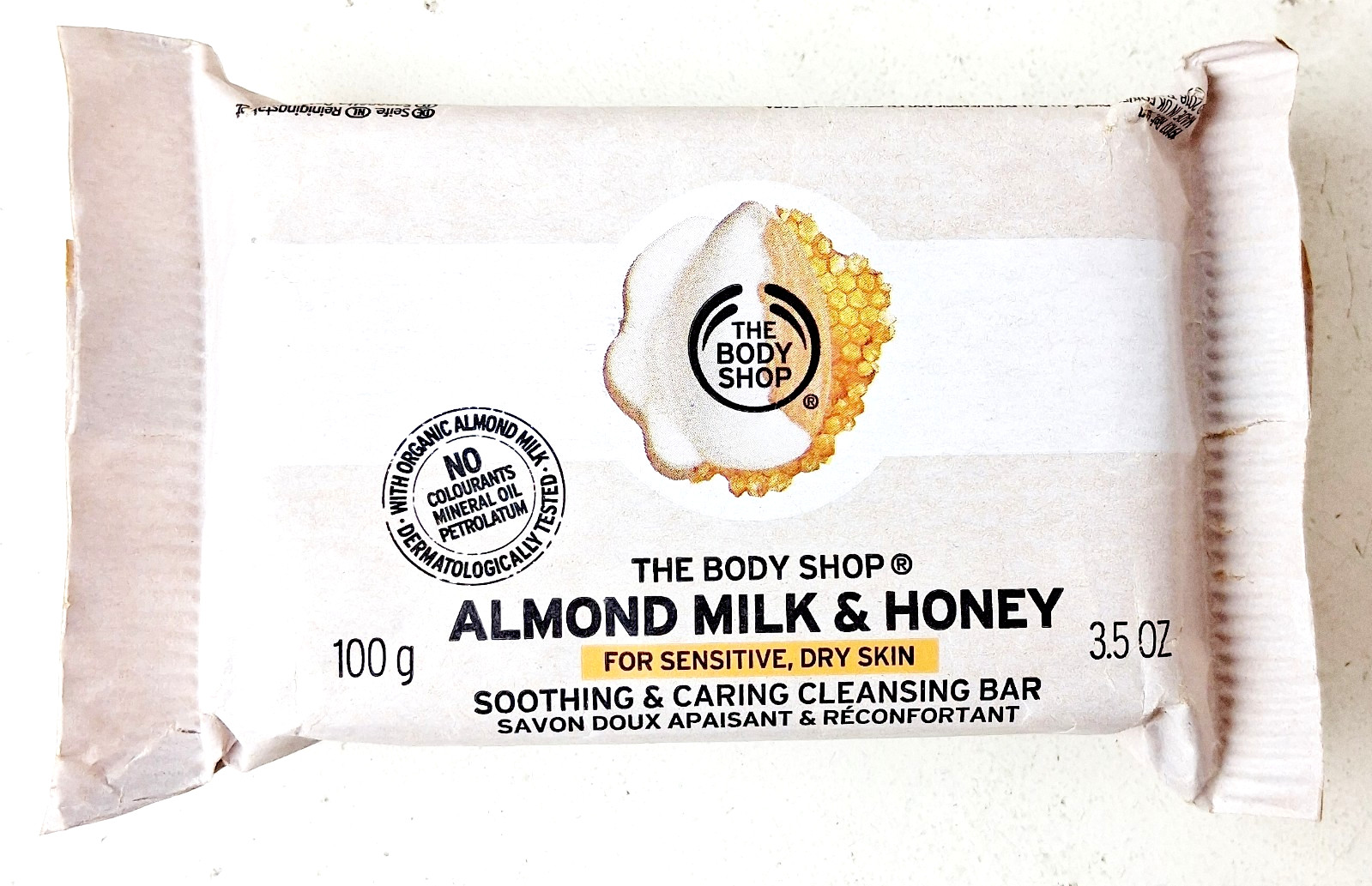 The Body Shop Almond Milk & Honey Bar Soap 3.5 oz SEALED New in Package