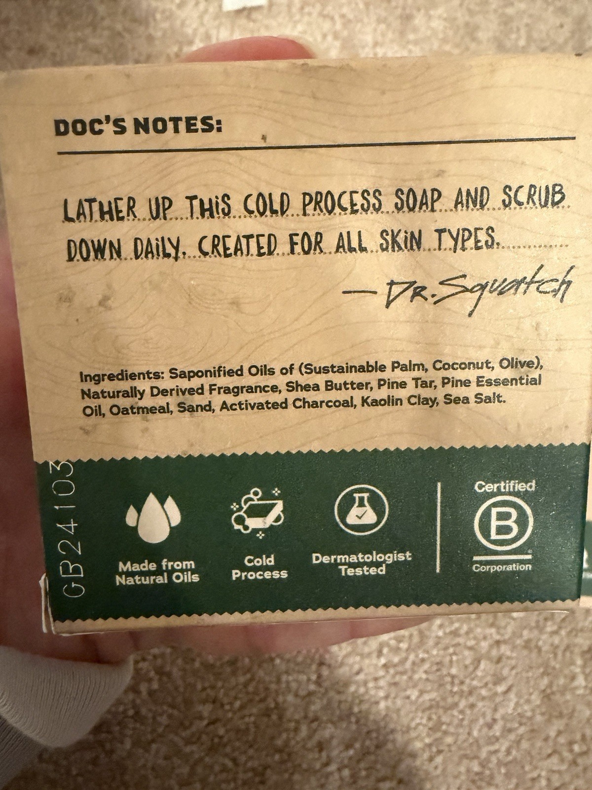 Two Dr. Squatch Pine Tar Soap for Men – 5oz