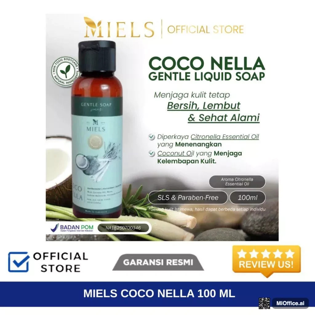 Miels Coco Nella Face & Body Soap 100ML – Hydrating & Refreshing Cleanser