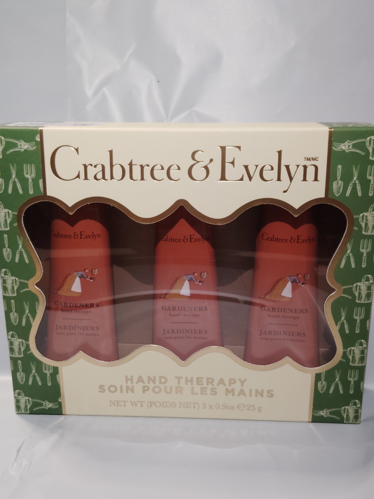 Crabtree & Evelyn Gardeners Hand Therapy 3 x 25g/0.9oz NIB
