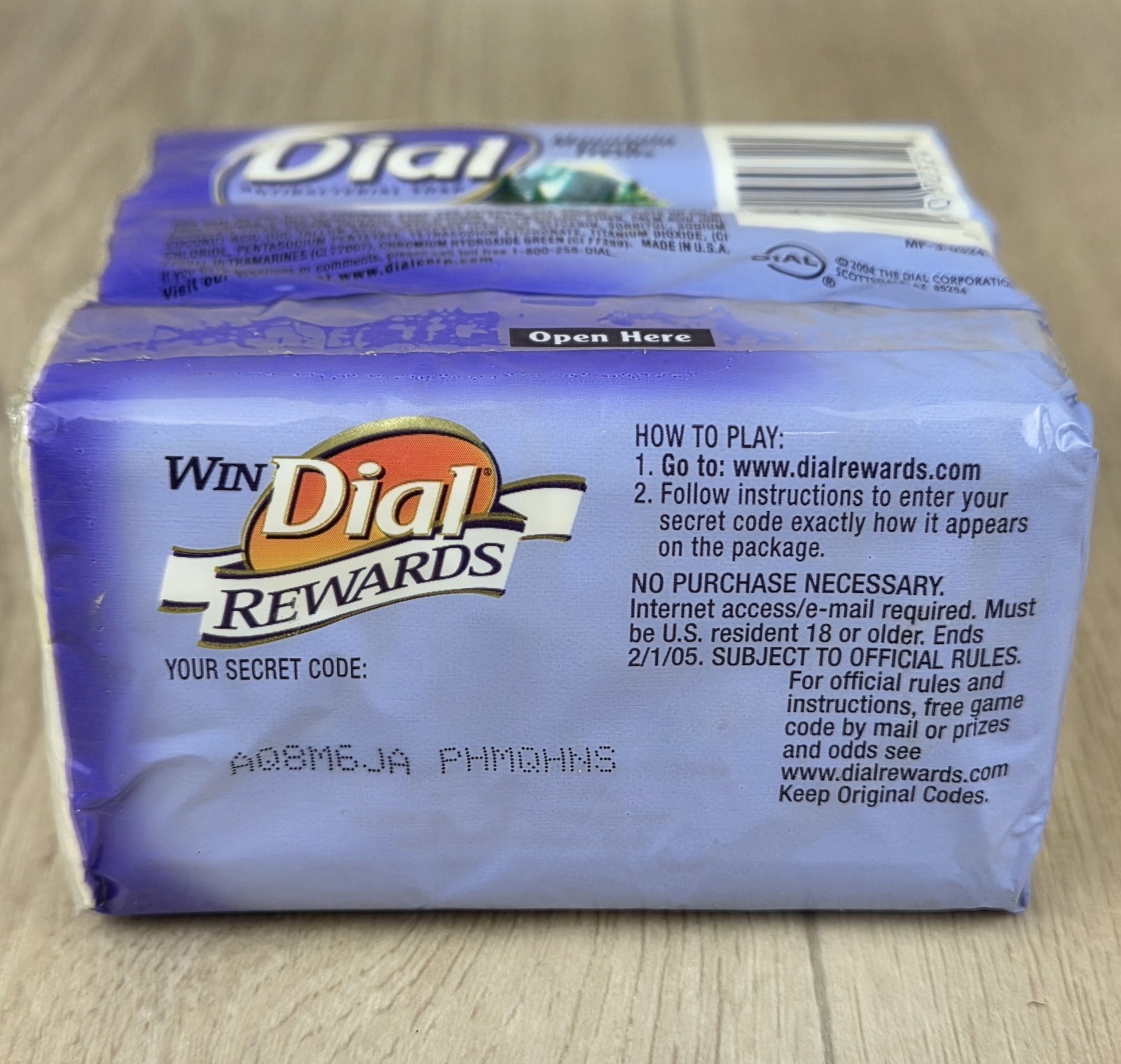 Vintage NOS 2004 Dial Mountain Fresh 3 Pack Antibacterial Bar Soap Purple Pack