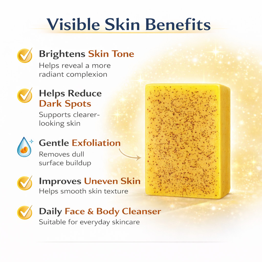 Kojic Acid Turmeric Soap Skin Brightening Bar Lemon Vitamin C Dark Spot Care NEW