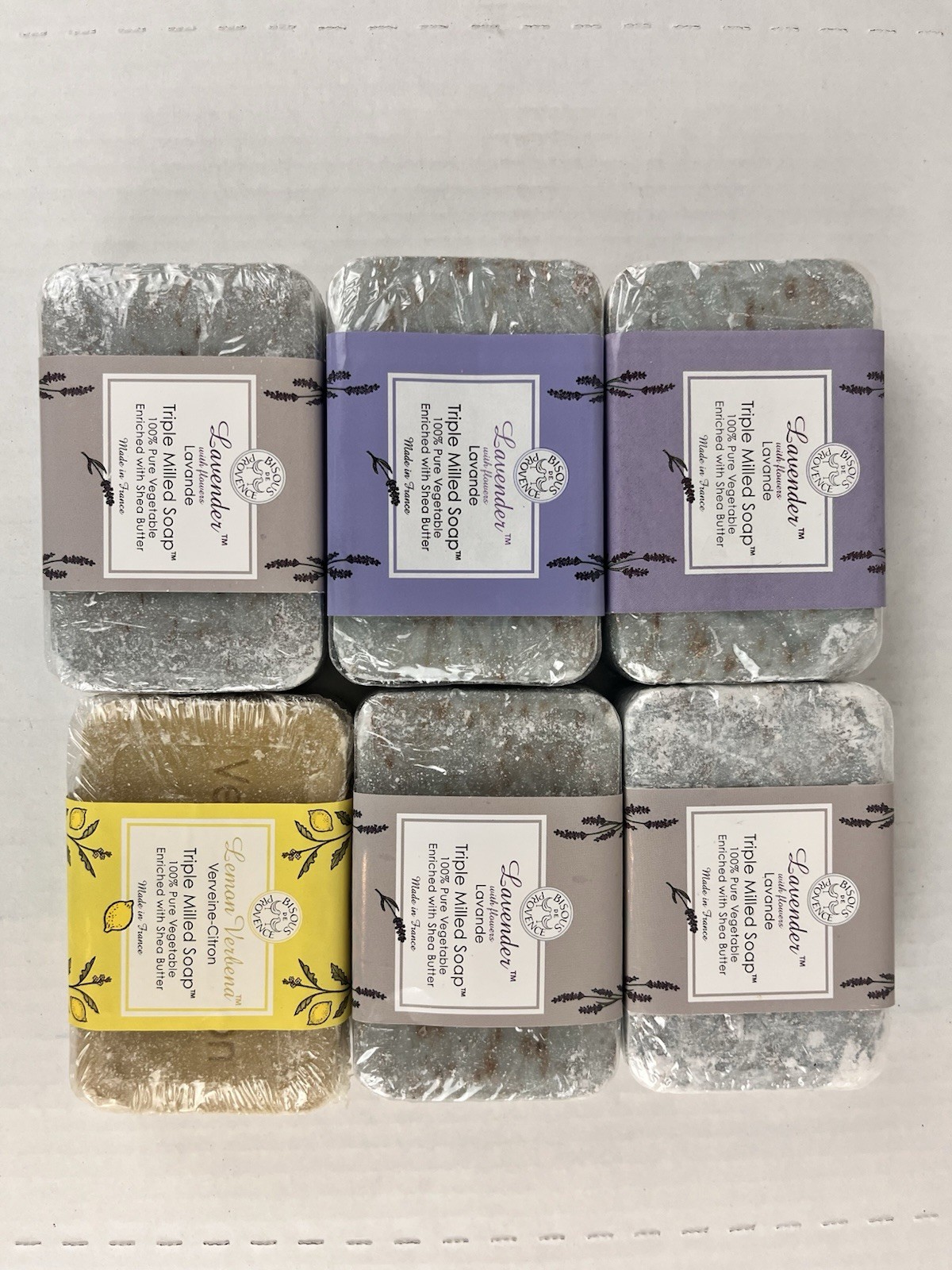 Trader Joe’s Bisous de Provence Lot of 6 French Triple Milled Soaps