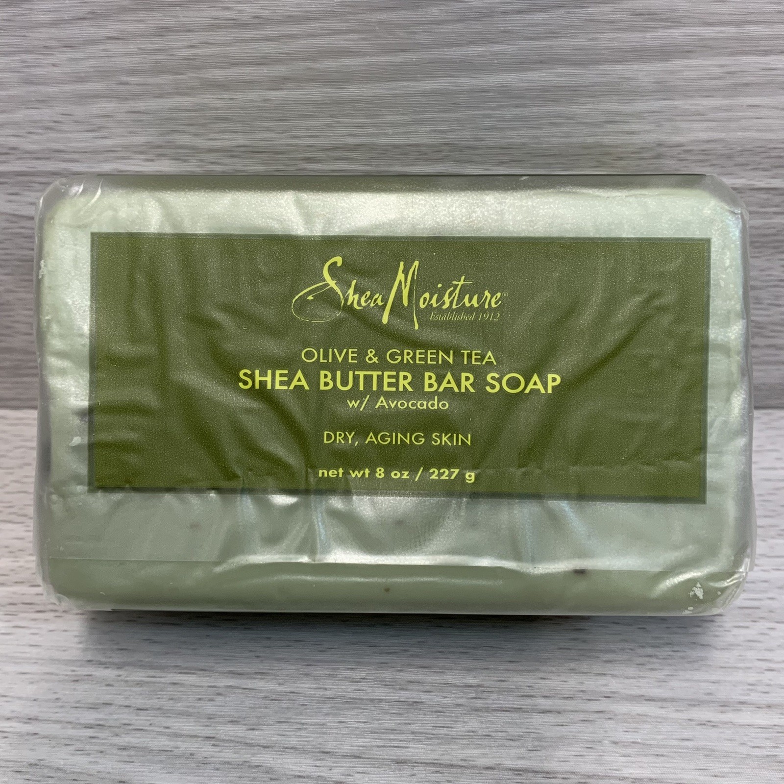 Shea Moisture Olive & Green Tea Shea Butter Bar Soap w Avocado Aging Skin 8 oz