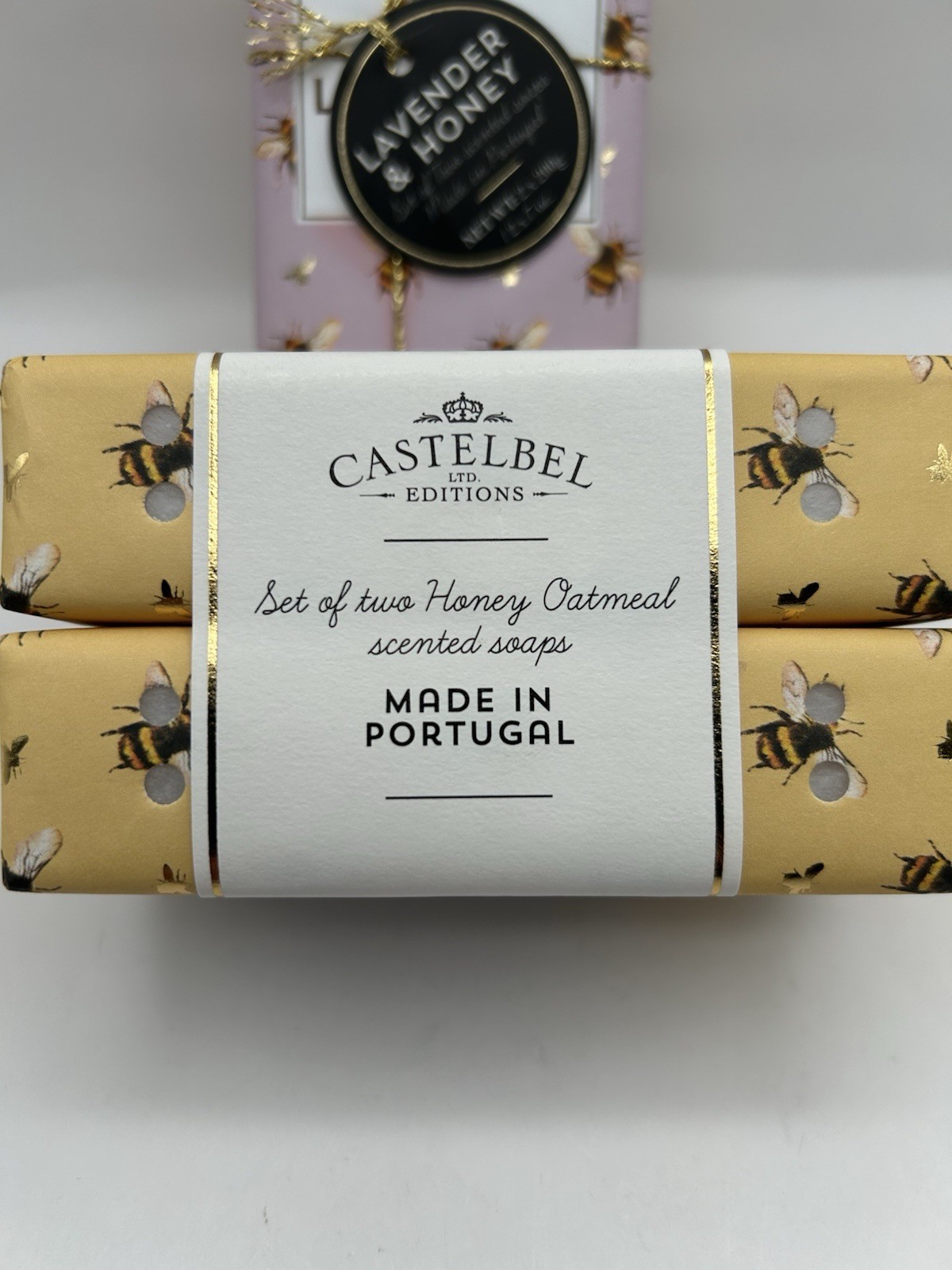 4 Pack Castelbel Bar Soap Honey Oatmeal / Wild Lavender / Pure Honey 7oz Each