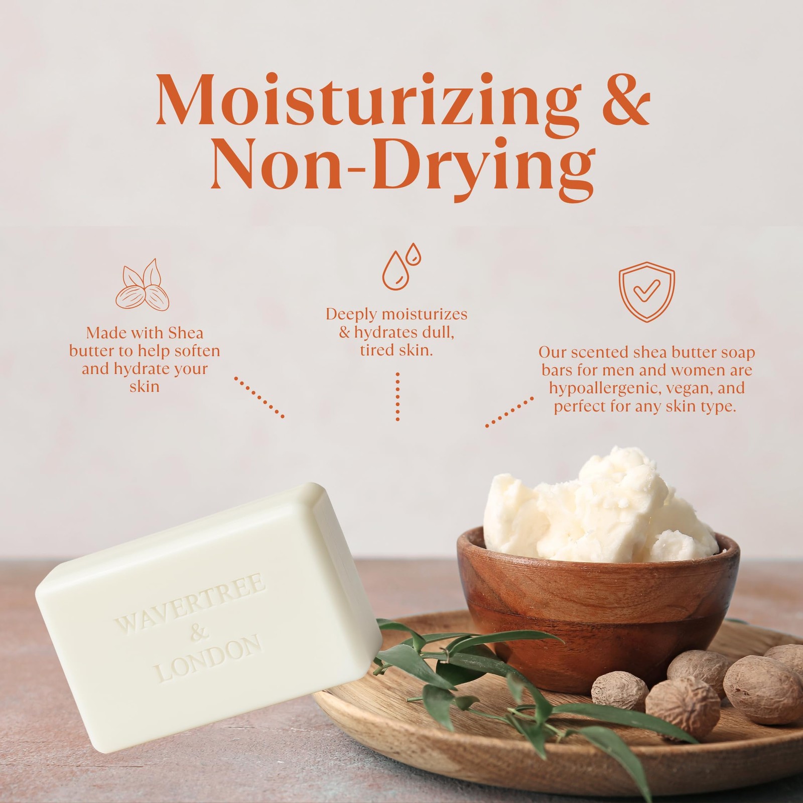 Moisturizing Soap Bar Triple Milled Natural Shea Butter Scented Bath Body 7oz
