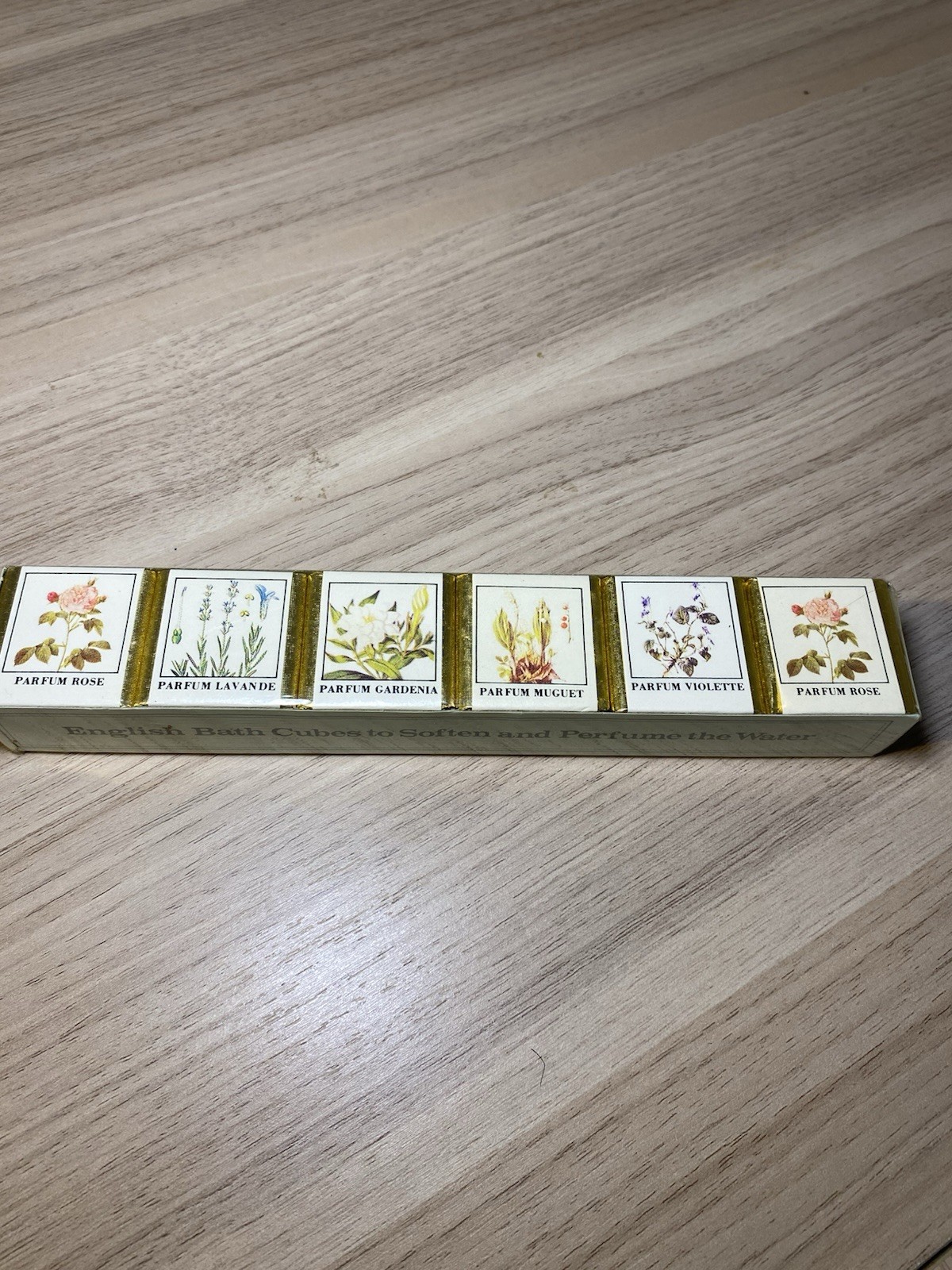 VTG English Bath Cubes 6 Pack Floral English Country Garden England SEALED