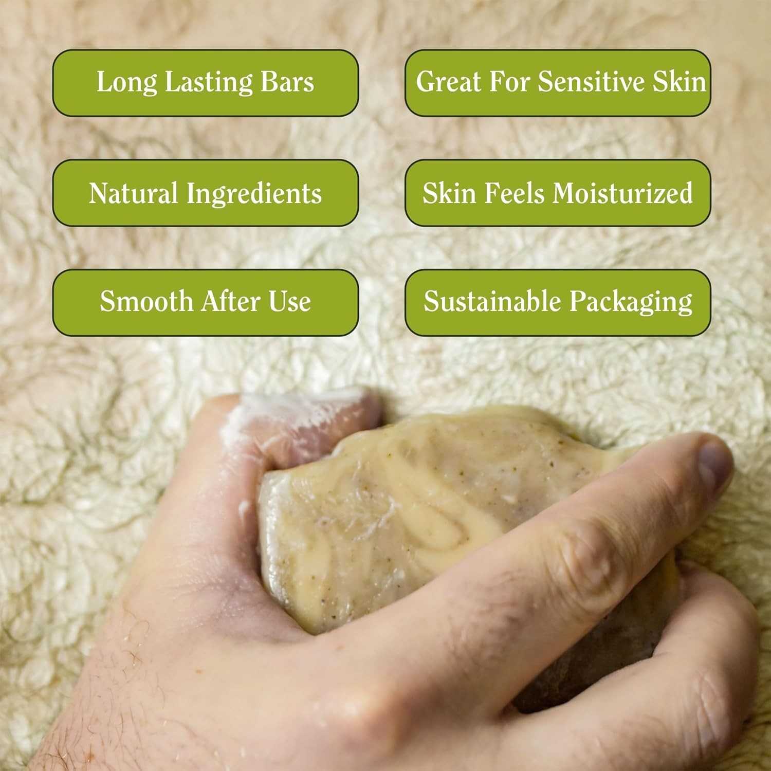 CompassSoap Natural Bar Soap Set – 5 Oz Exfoliating Luxury for All Skin Types