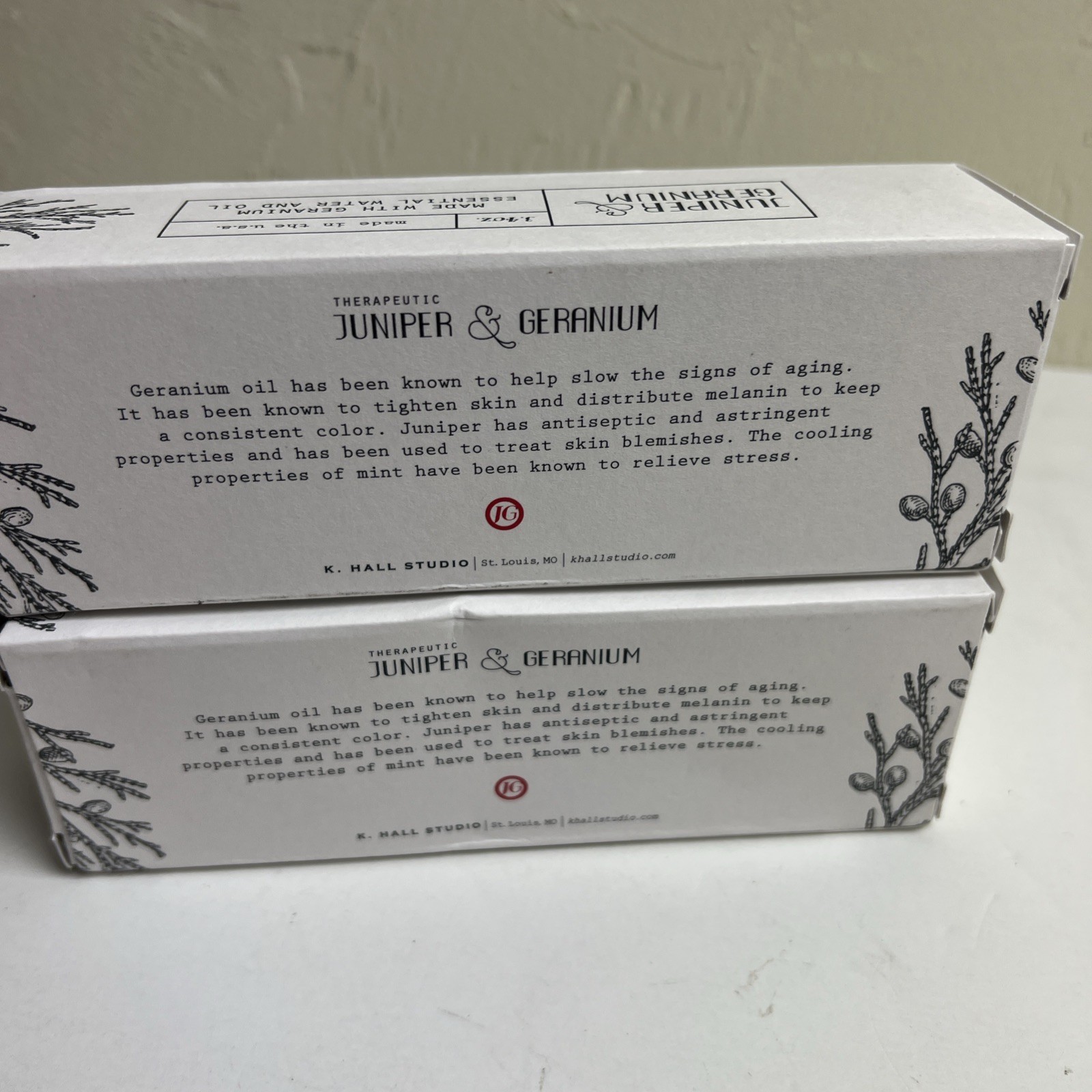 2 U.S. APOTHECARY Therapeutic Juniper & Geranium Hand & Body Cream 3.4 oz 100 ml