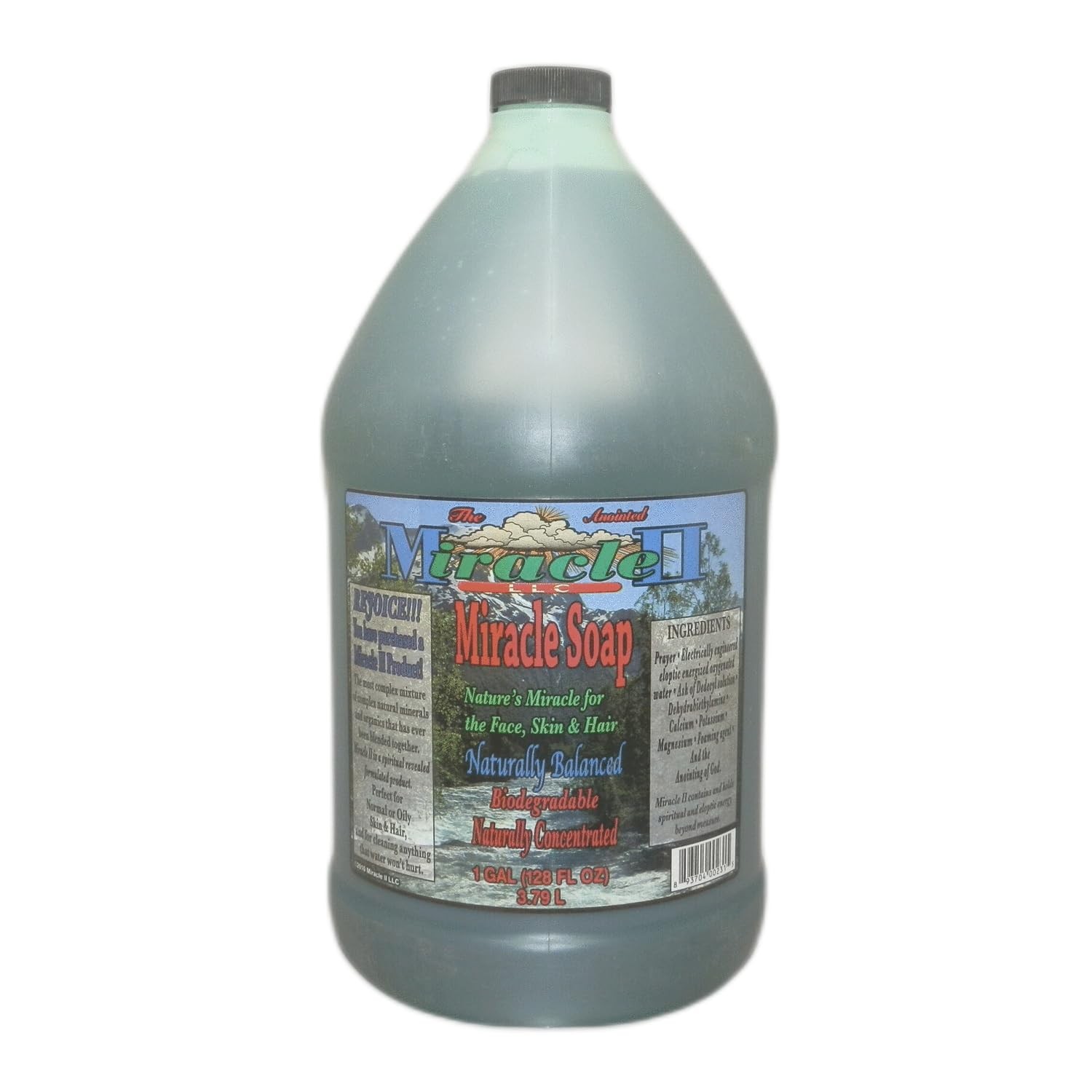 Natural Liquid Soap, 128 fl oz – Gentle Cleanser for Skin and Home