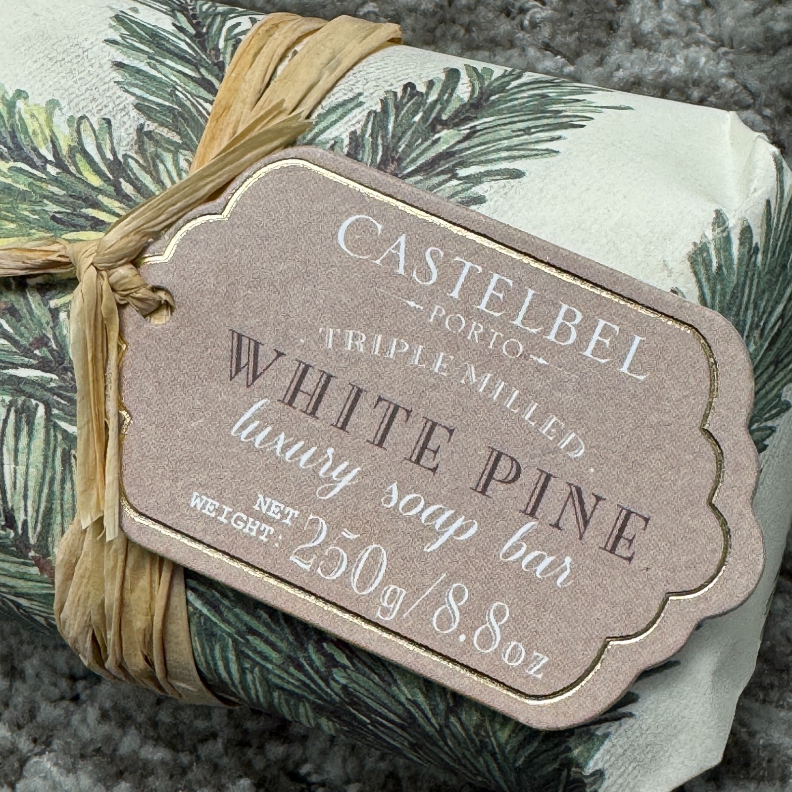 2 CASTELBEL 8.8oz Bar Soap Lemon Basil & White Pine Triple Milled Portugal