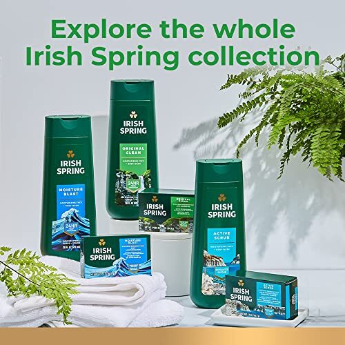 Irish Spring Icy Blast Bar Soap 24 Pack 3.7 Oz Deodorant Soap For Men
