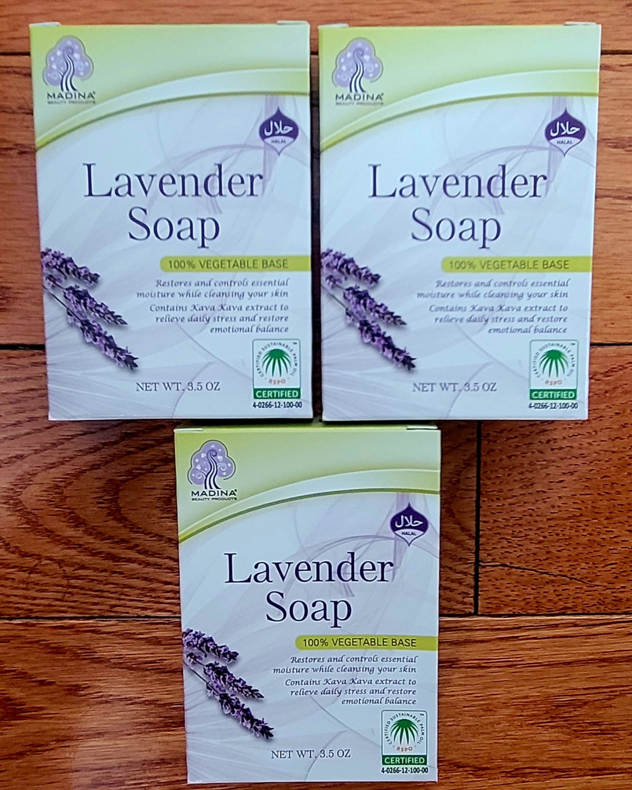 3 Pack Madina Lavender Soap (With Shea Butter) 100% Vegetable Base