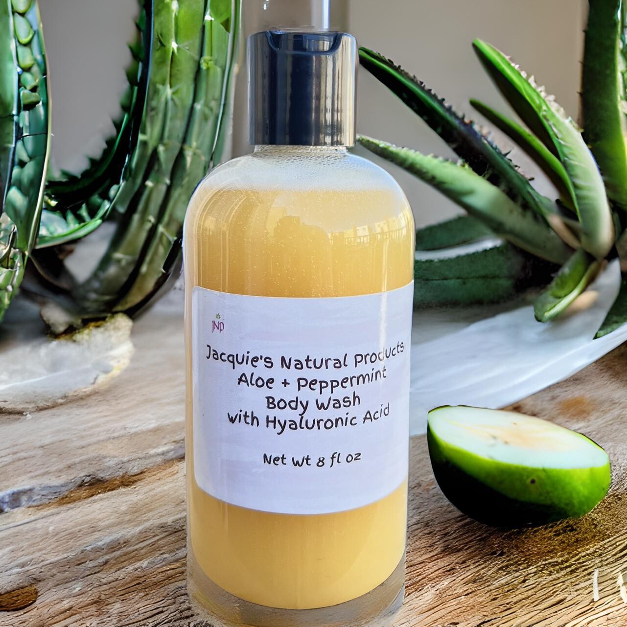 Aloe + Peppermint Lemongrass Hyaluronic Acid Hydrating Body Wash 8oz