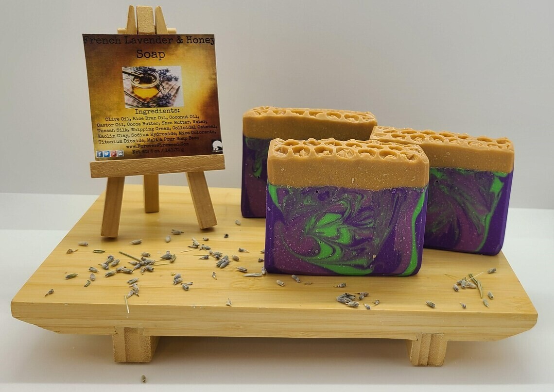 French Lavender & Honey Handmade Bar Soap