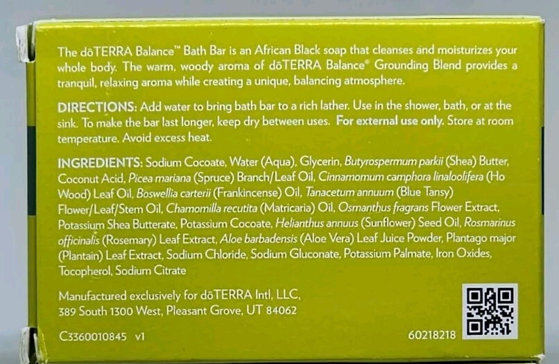 doTERRA SPA balancing Bath Bar Soap Essential Oils 4oz 113 g New In Box