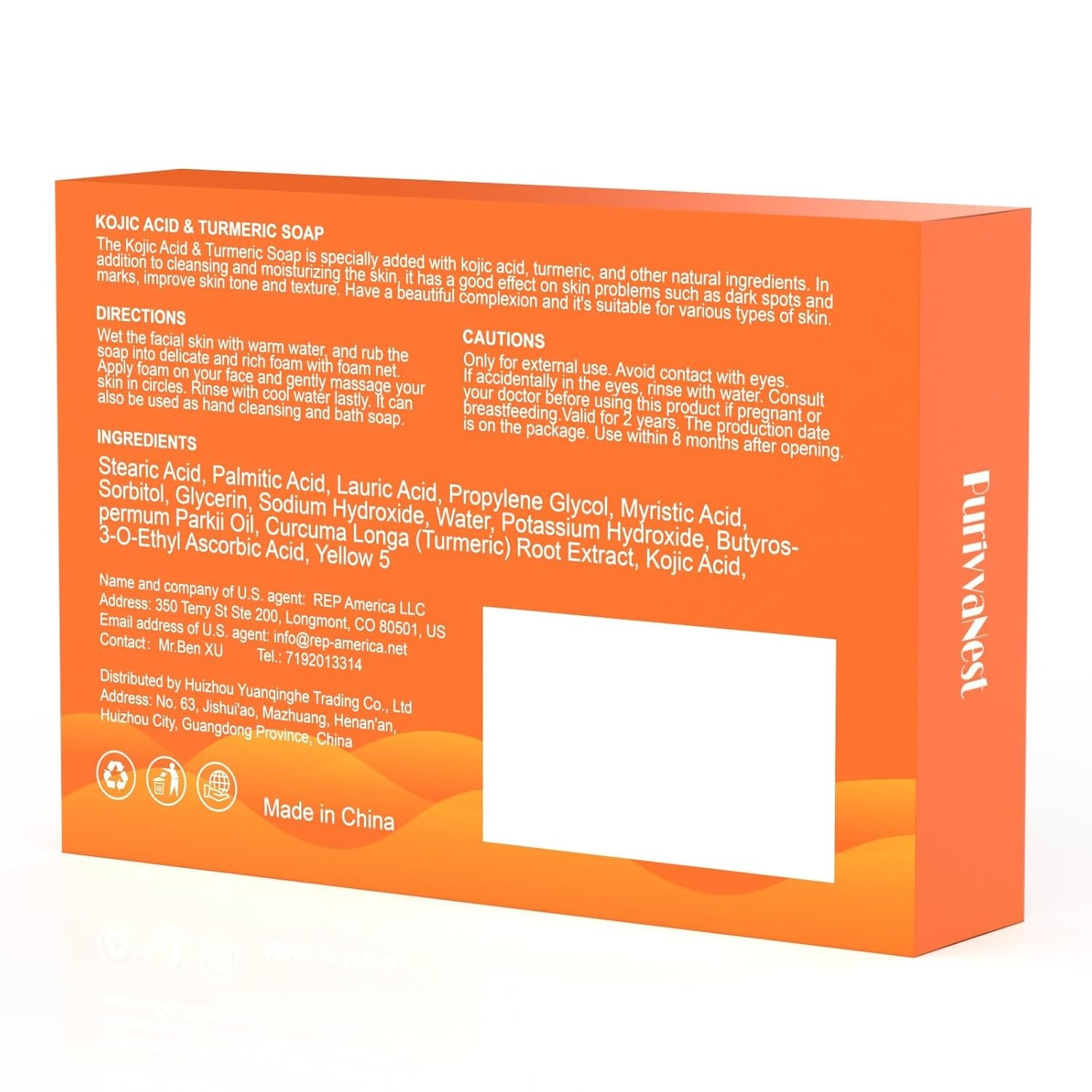 Turmeric Kojic Acid Soap Bar with Vitamin C & Shea Butter – Brightening Facial C
