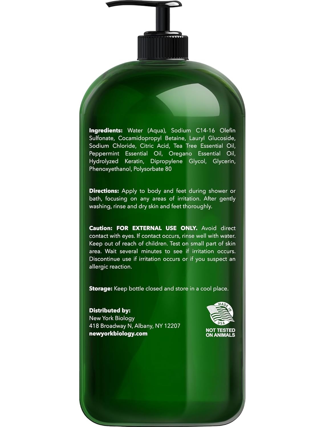 New York Biology Tea Tree Body Wash – Hydrating Cleanser – 16.9 Fl Oz