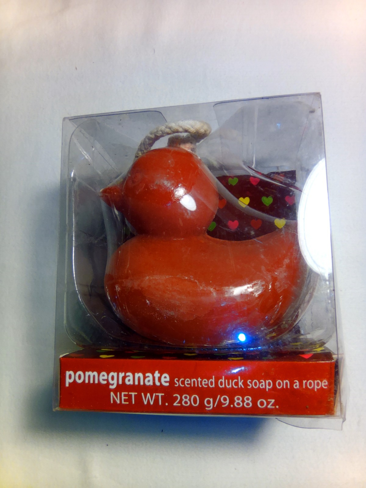Duck Soap on a Rope Fine Handmade Soap – Pomegranate scent.