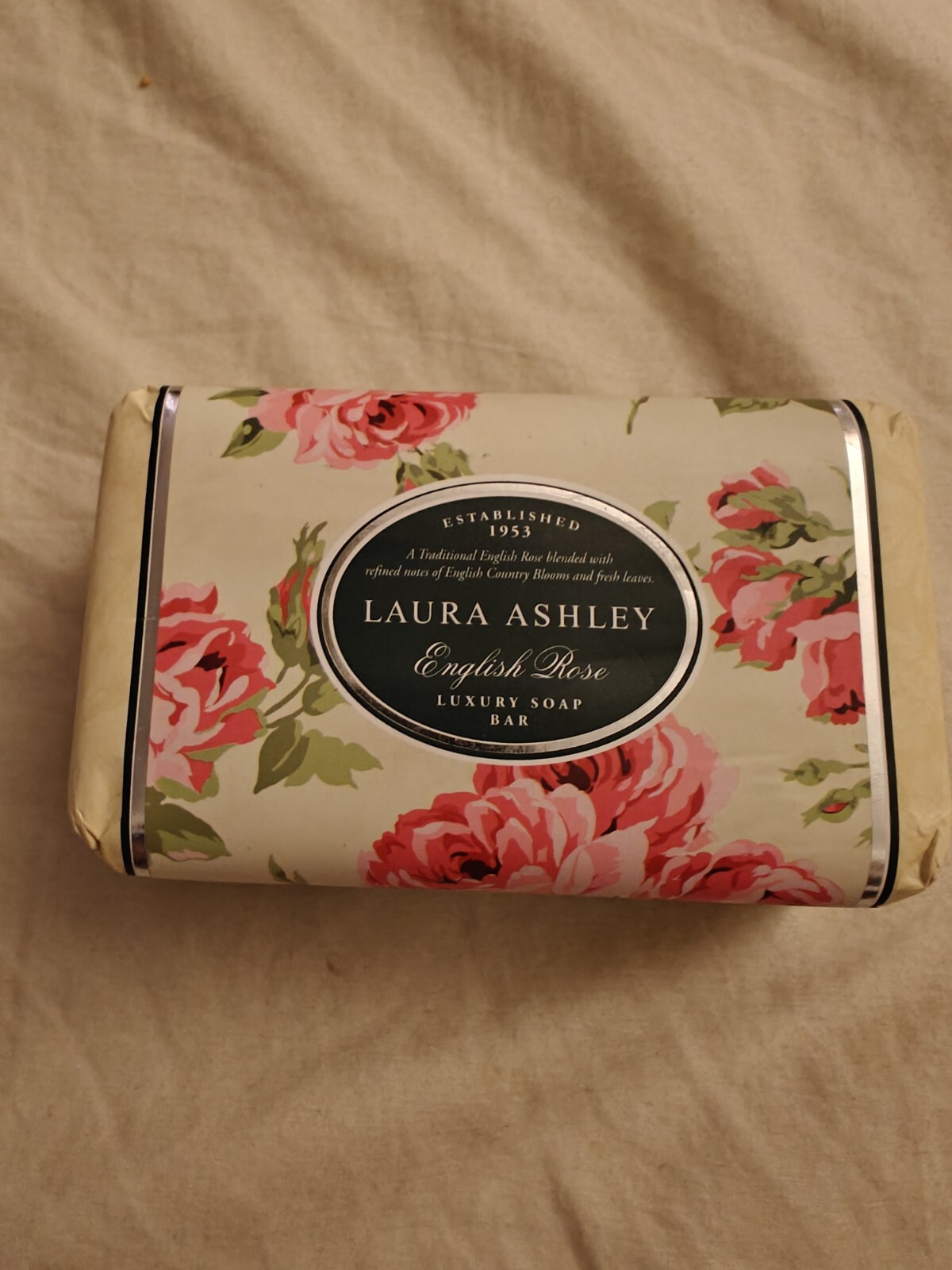 Laura Ashley ENGLISH ROSE Jumbo Luxury Soap Bar 300 gr.10.5 oz