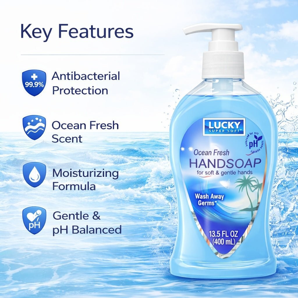 13.5 oz Ocean Fresh Hand Soap – Gentle Moisturizing Antibacterial Wash
