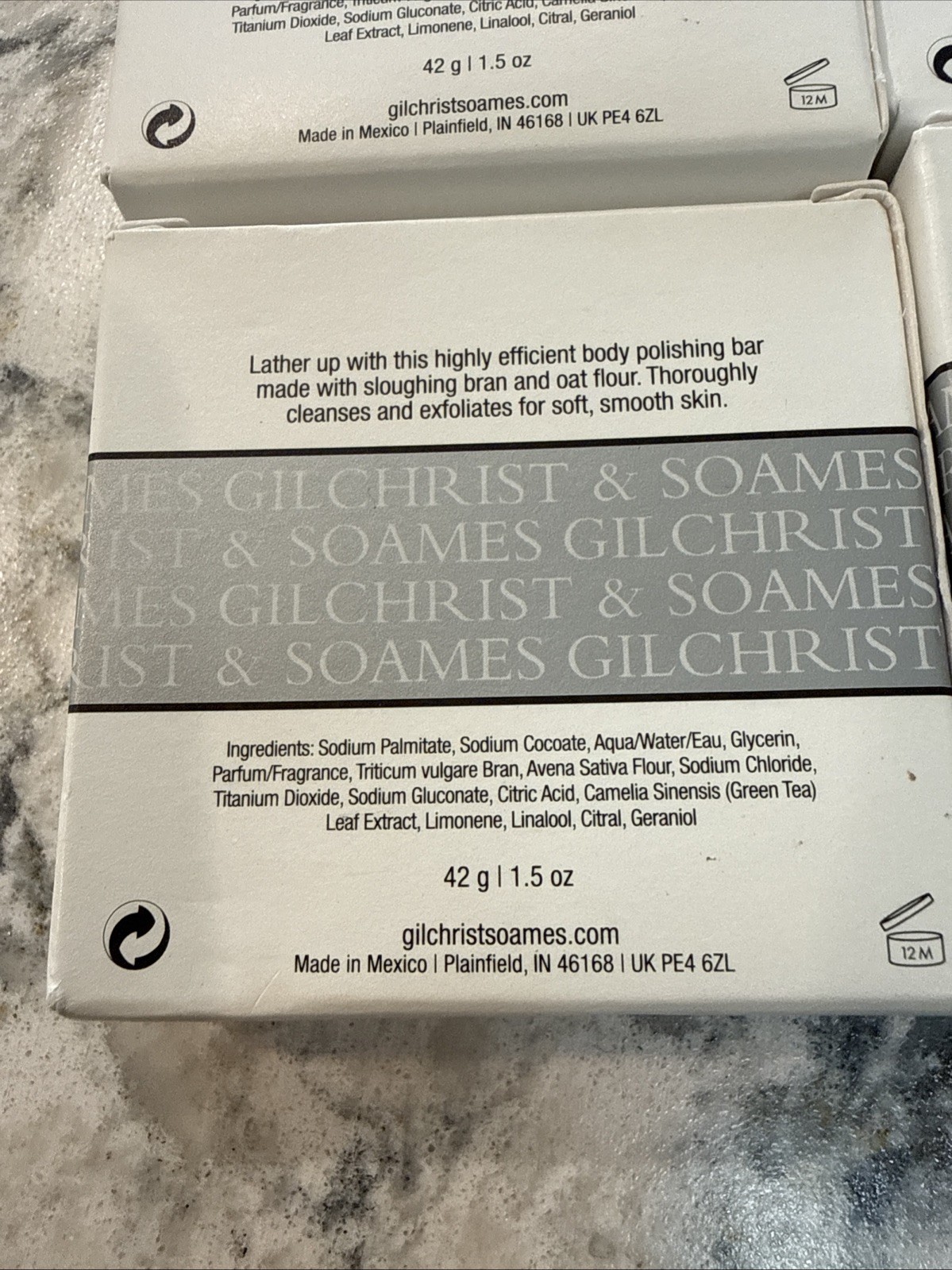 4 Bars Gilchrist & Soames Reserve Cleansing Bar Soap 1.5 oz Each